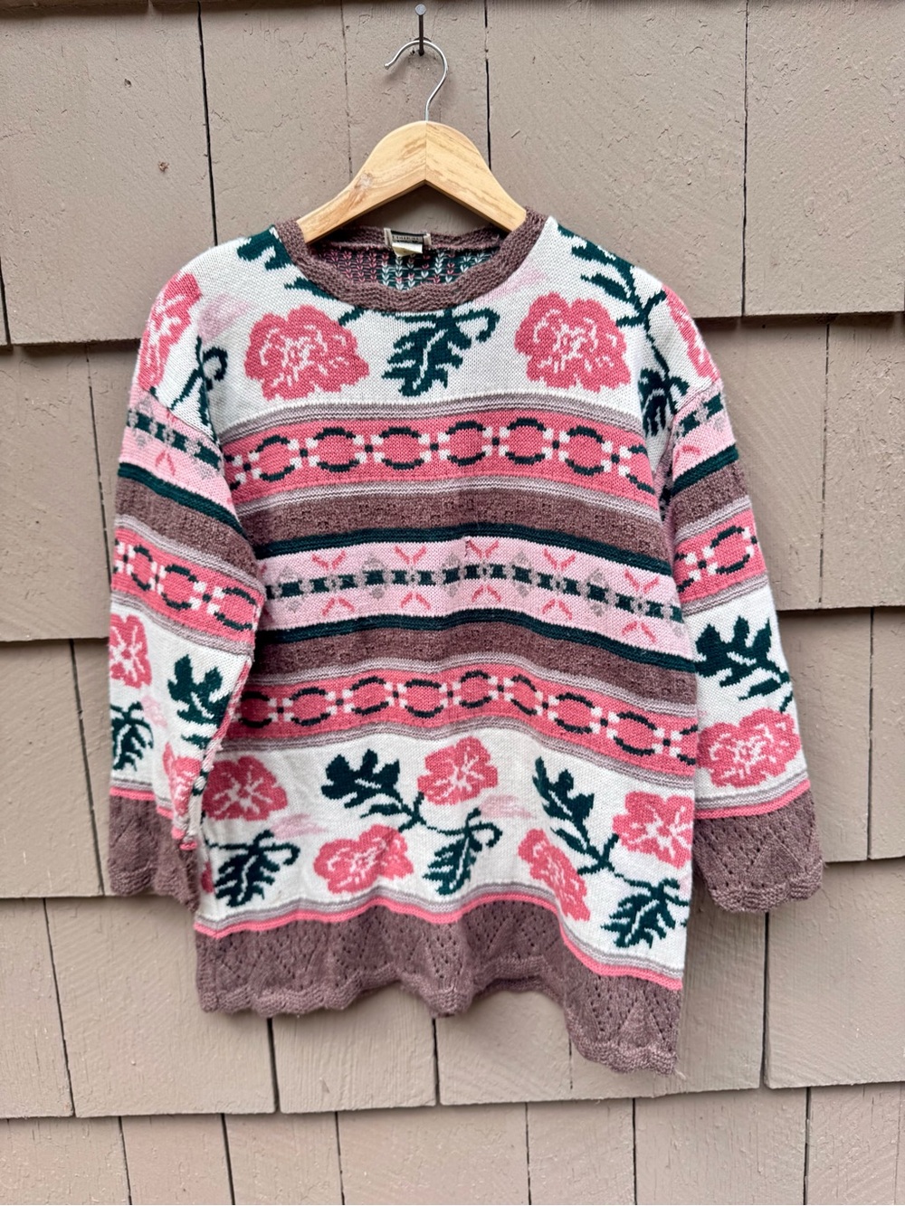 Vintage Floral Grandmacore Style Sweater